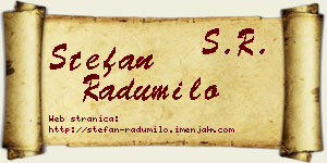 Stefan Radumilo vizit kartica